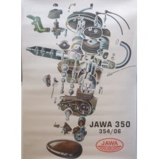 PLAKÁT - MOTOR JAWA 350/354 - ( 96 x 68cm )